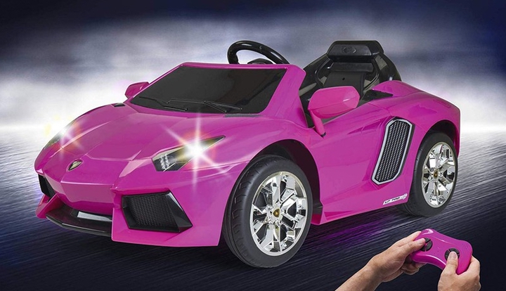 Samochód elektryczny dla dzieci Feber Lamborghini Aventador Pink 6V 12394 (8411845015432) - obraz 7