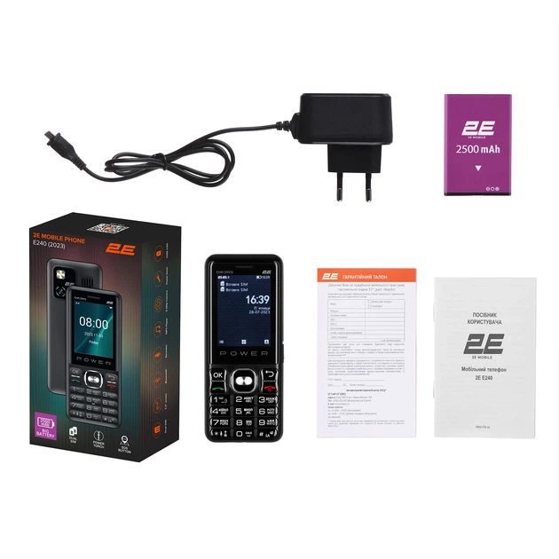 Мобильный телефон 2E 688130251068 E240 2023 2.4" 2SIM, 2500мА•ч, черный - изображение 13