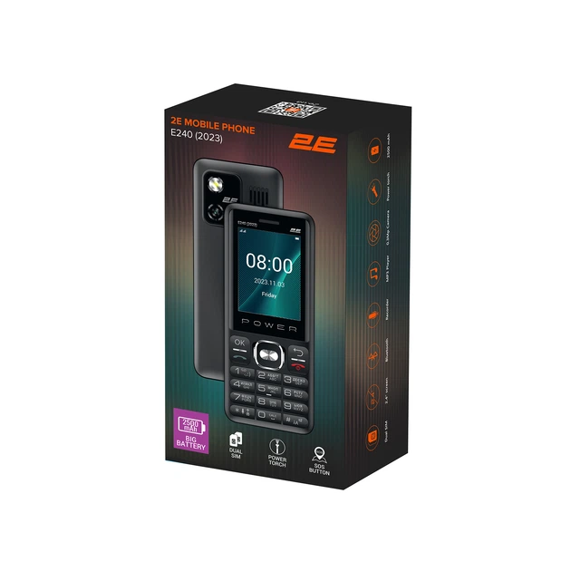 Мобильный телефон 2E 688130251068 E240 2023 2.4" 2SIM, 2500мА•ч, черный - изображение 14
