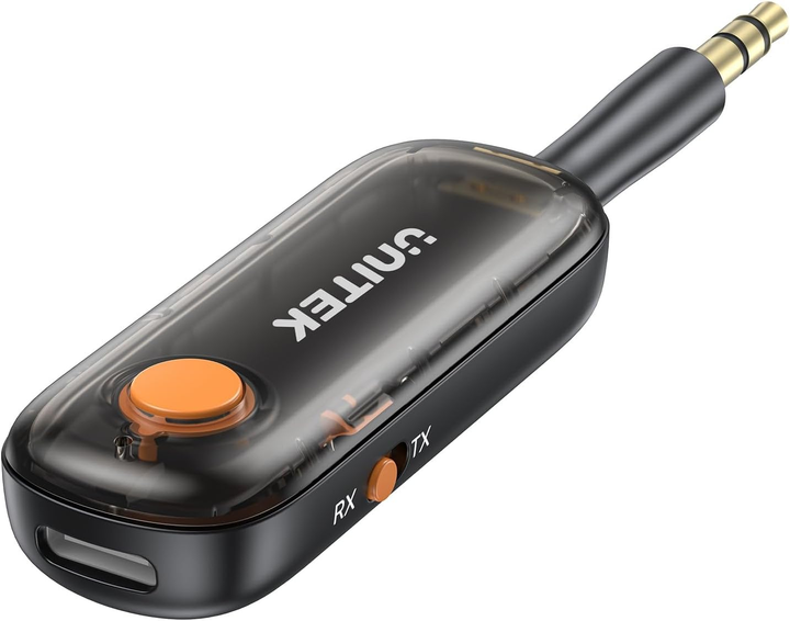 Адаптер Unitek 2-in-1 3.5 mm Jack Bluetooth 5.3 Black (B1111A01) - зображення 4