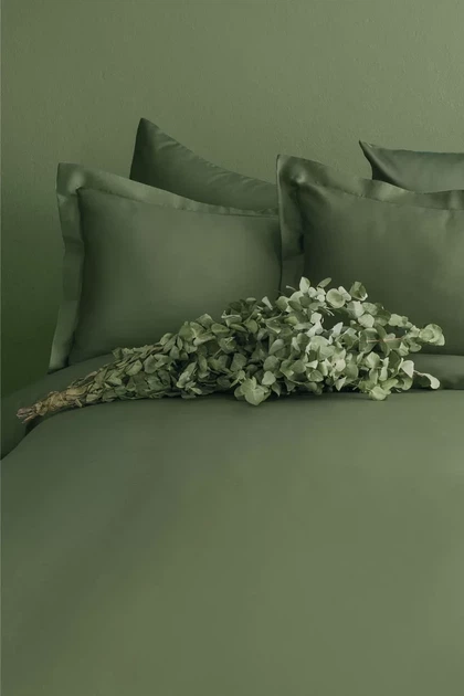 Комплект постільної білизни Issimo Simply Satin 200х220 см Forest Green - зображення 2