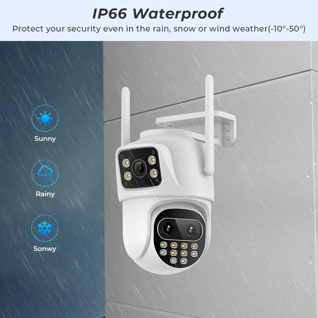 Зовнішня 9 MP IP WiFi камера QEARIM EP7-QQ-6M 8X Zoom ICSEE - зображення 10