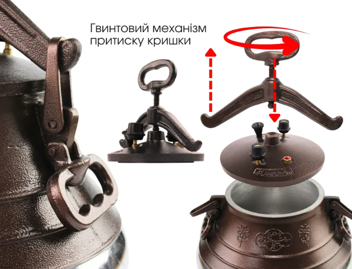 Афганский котел 8 л. комбинированный RASHKO BABA (Красный) - Фото 6 Афганский котел 8 л. комбинированный RASHKO BABA (Красный) - изображение 6