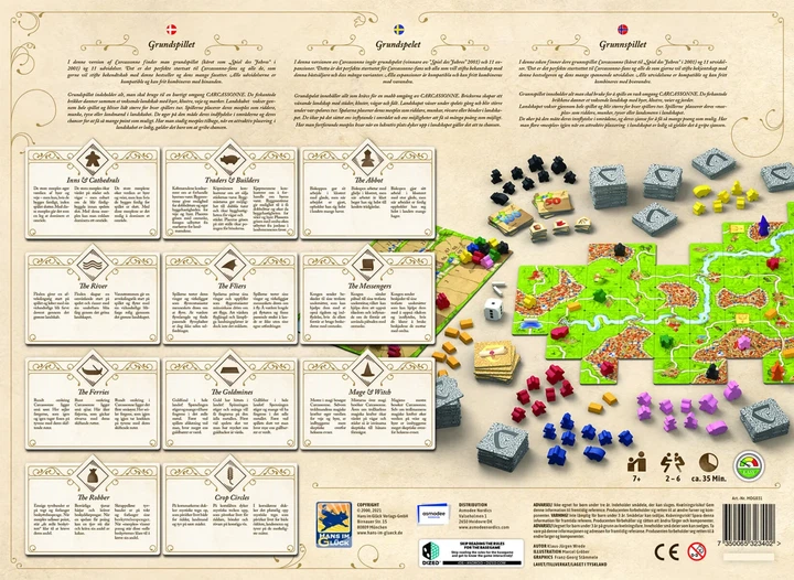 Gra planszowa z dodatkami Bard Carcassonne Big Box (wersja norweska, duńska, szwedzka) (7350065323402) - obraz 2