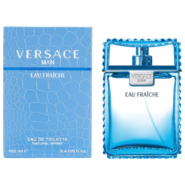 Чоловіча туалетна вода Versace Man Eau Fraiche 100 ml - Фото 2 Чоловіча туалетна вода Versace Man Eau Fraiche 100 ml - зображення 2
