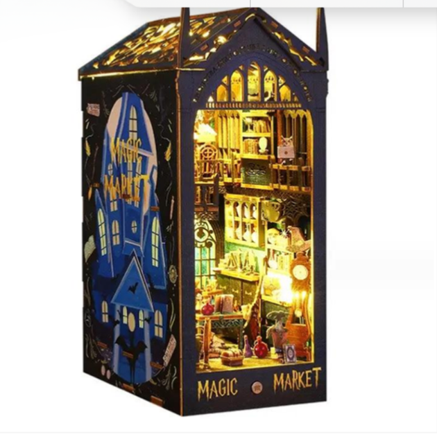 Конструктор Бук Нук 3D Чарівний магазин Magic Market 3D румбокс інтер'єрний конструктор бук-нук DIY Book Nook - изображение 2