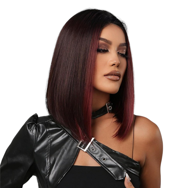 Парик Medium Ombre Brisa, натуральные синтетические волосы Шоколад - Фото 4 Парик Medium Ombre Brisa, натуральные синтетические волосы Шоколад - изображение 4