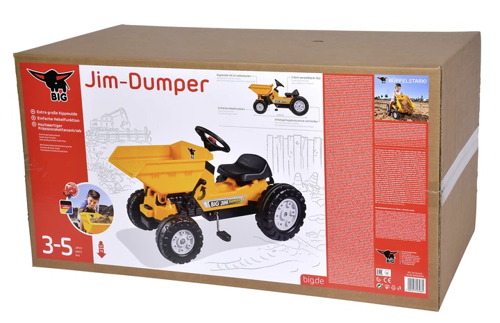 Traktor na pedały Big Wywrotka Jim Dumper do jeżdżenia dla malucha 88 x 46 x 54 cm (56568) (4004943565684) - obraz 3
