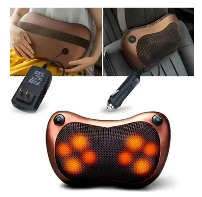 Беспроводная роликовая массажная подушка с инфракрасным прогревом Massage Pillow 8028 - изображение 8