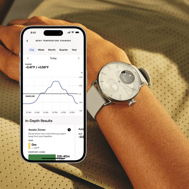 Смарт-годинник Withings ScanWatch 2 38mm Pearl White (HWA10-model 2-All-Int) - зображення 9