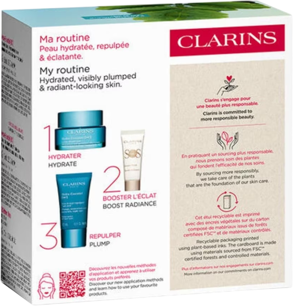 Набір для догляду за обличчям Clarins Крем 50 мл + Крем 15 мл + База під макіяж 10 мл (3666057327490) - зображення 4