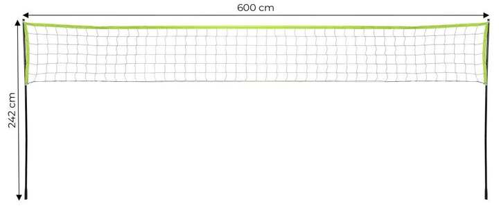 Siatka do siatkówki EcoToys składana wytrzymała 600 x 240 cm (5905817006076) - obraz 4