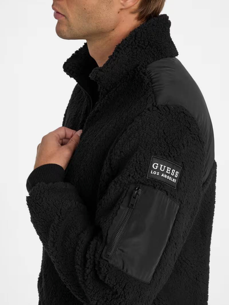 Куртка Шерпа демисезонная мужская Guess 452849041 L Черная (1159830524) - изображение 5