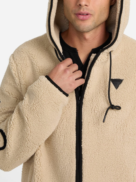 Куртка Шерпа демисезонная мужская Guess 154225058 L Бежевая (1159830538) - изображение 5
