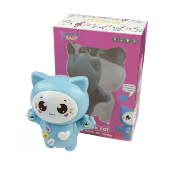 Интерактивная музыкальная игрушка Котенок Link link Cat (709E blue) Smart Baby 10163 - изображение 4