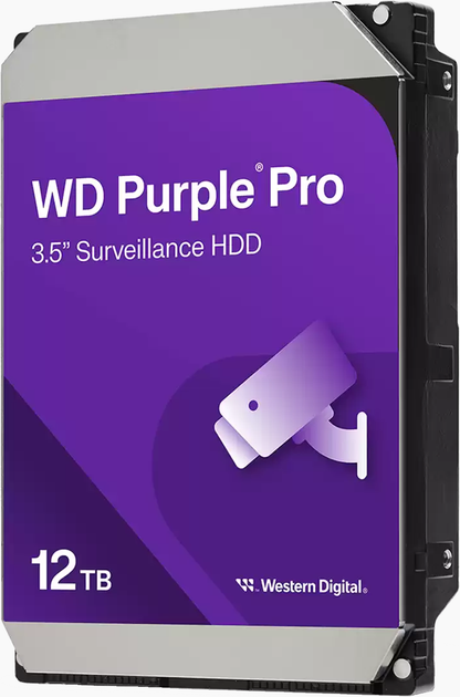 Жорсткий диск для відеоспостереження WESTERN DIGITAL 12Tb 512MB 7200rpm 3.5" SATA III AllFrame AI (WD122PURP) - Фото 1 Жорсткий диск для відеоспостереження WESTERN DIGITAL 12Tb 512MB 7200rpm 3.5" SATA III AllFrame AI (WD122PURP) - зображення 1