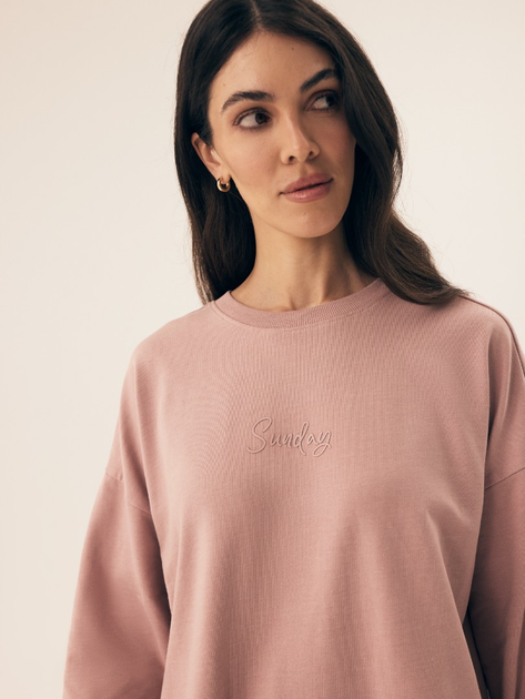 Bluza damska bez kaptura oversize Esotiq Ray 42352-39X L Różowa (5903972371312) - obraz 4
