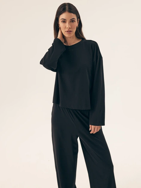 Лонгслів жіночий Esotiq Ruthie 42648-99X L Чорний (5903972501351) - зображення 4