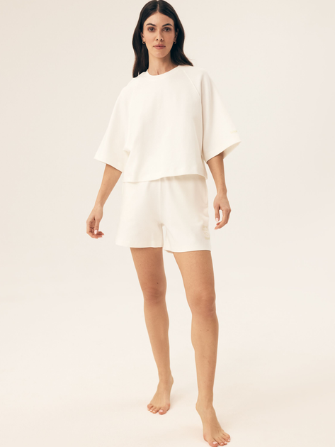 Koszulka damska oversize bawełniana Bloovii Mavere 43066-01X S Kremowa (5903972580172) - obraz 3