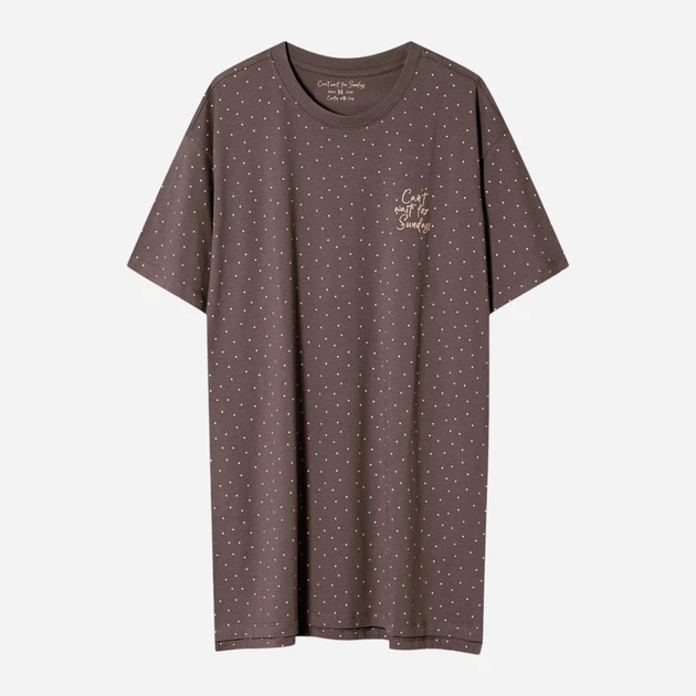 Нічна сорочка жіноча бавовняна Esotiq Renya 42407-90X M Коричнева (5903972502624) - зображення 6