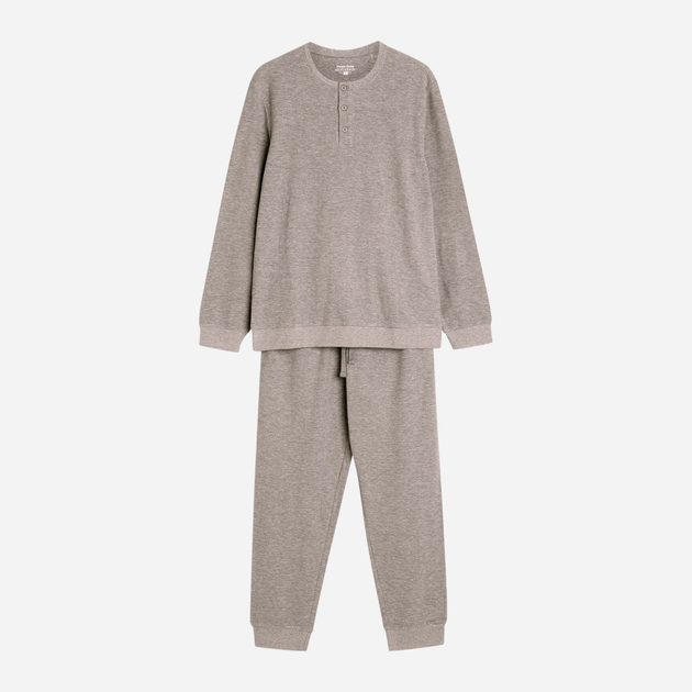 Piżama męska z długimi spodniami i długim rękawem bawełniana Henderson Desert 42638-90X L Szara (5903972399750) - obraz 6