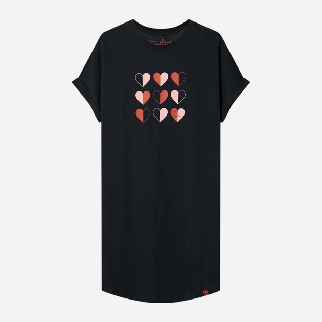 Koszula nocna damska bawełniana Henderson Necesito 42652-99X 2XL Czarna (5903972377536) - obraz 5