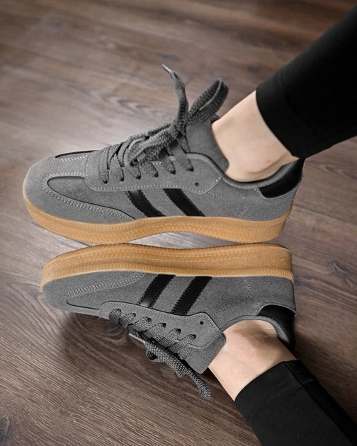 Жіночі кросівки Samba Dark Grey Темно-сірі розмір 37 устілка 24 см - Фото 6 Жіночі кросівки Samba Dark Grey Темно-сірі розмір 37 устілка 24 см - зображення 6