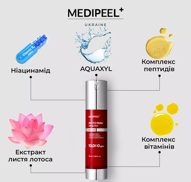 Антивозрастная лифтинг-сыворотка с PDRN и экзосомами Medi-Peel Phyto Exosome PDRN Lifting Shot Serum, 50 мл - Фото 3 Антивозрастная лифтинг-сыворотка с PDRN и экзосомами Medi-Peel Phyto Exosome PDRN Lifting Shot Serum, 50 мл - изображение 3
