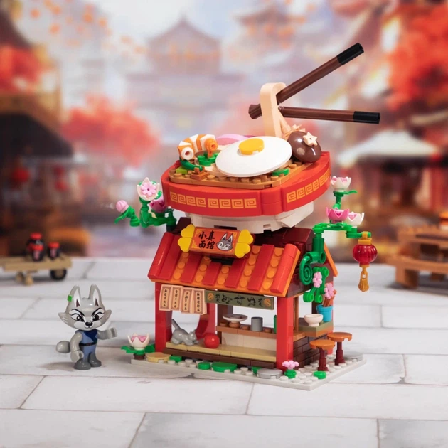 Конструктор Pantasy Kung Fu Panda Кунгфу Панда Міні Вид на вулицю - Раменна крамниця Чжена (86506) (BR817546782) - зображення 5