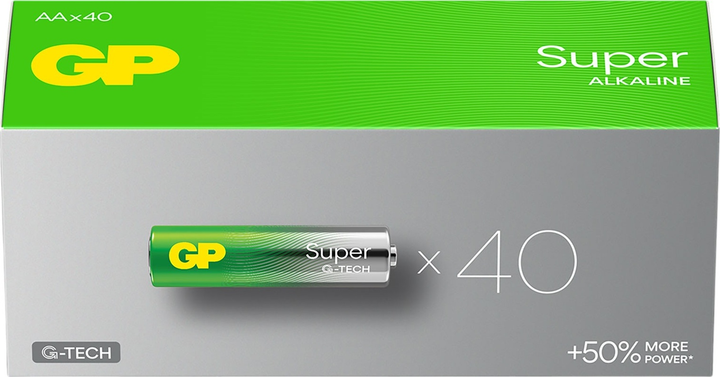 Bateria alkaliczna GP Super Alkaline AA Batteries 15A/LR6 1.5V (40-Pack) (4891199219900) - obraz 3