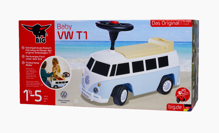 Jeździk BIG VW T1 Kamper Niebieski 55321 (4004943553216) - obraz 7