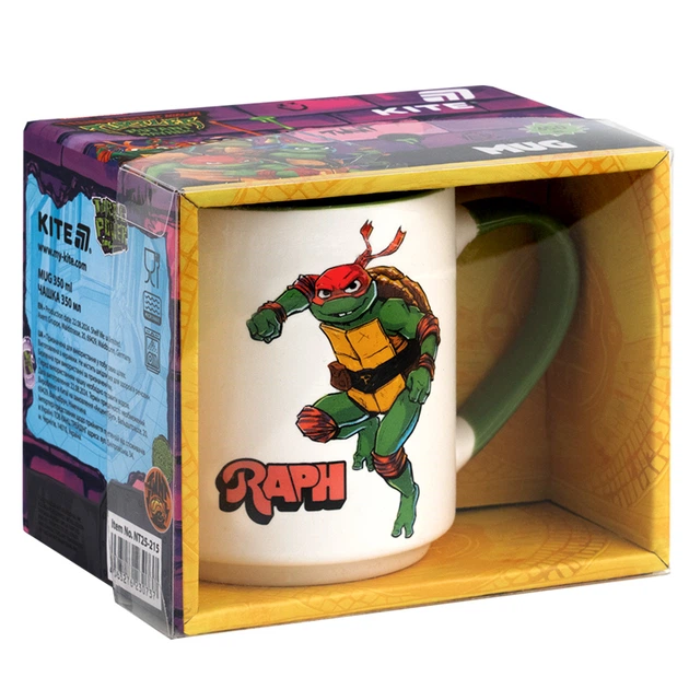Чашка керамическая Kite Ninja Turtles 350 мл в подарочной коробке (NT25-215) - Фото 5 Чашка керамическая Kite Ninja Turtles 350 мл в подарочной коробке (NT25-215) - изображение 5