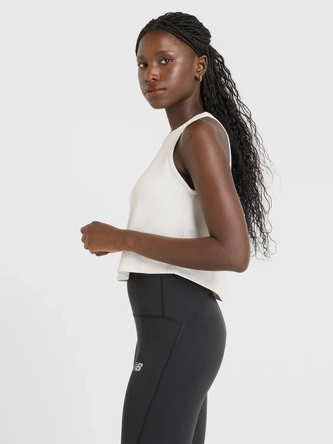 Спортивная майка для фитнеса женская New Balance Novelty Rib WT51551LIT L Бежевая (197967354793) - изображение 3