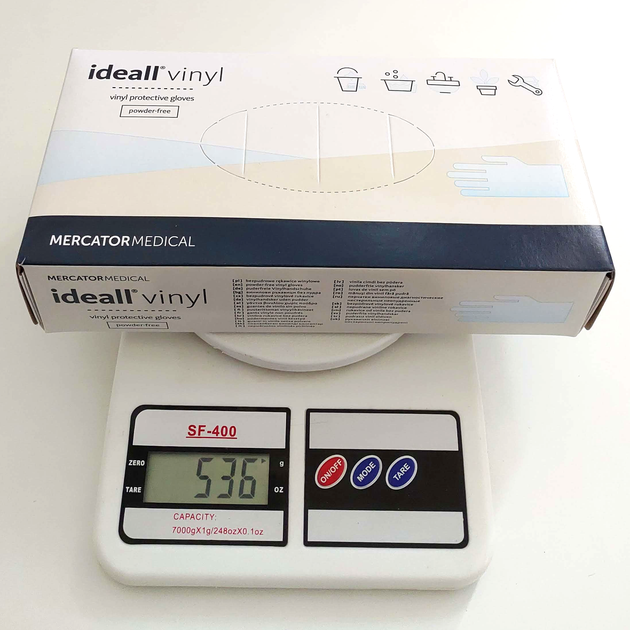 Рукавички вінілові Mercator Medical Vinylex PF, щільність 4.8 г. - прозорі (100 шт) M (7-8) - зображення 2