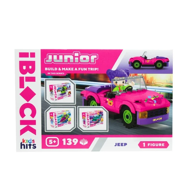 Конструктор IBlock Junior Kids hits Джип 139 деталей (4897126752540) - Фото 3 Конструктор IBlock Junior Kids hits Джип 139 деталей (4897126752540) - зображення 3
