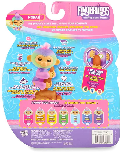 Інтерактивна іграшка Fingerlings Magic Moods Monkey Norah 3181 (771171131816) - зображення 2