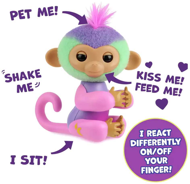 Zabawka interaktywna Fingerlings Magic Moods Monkey Norah 3181 (771171131816) - obraz 4