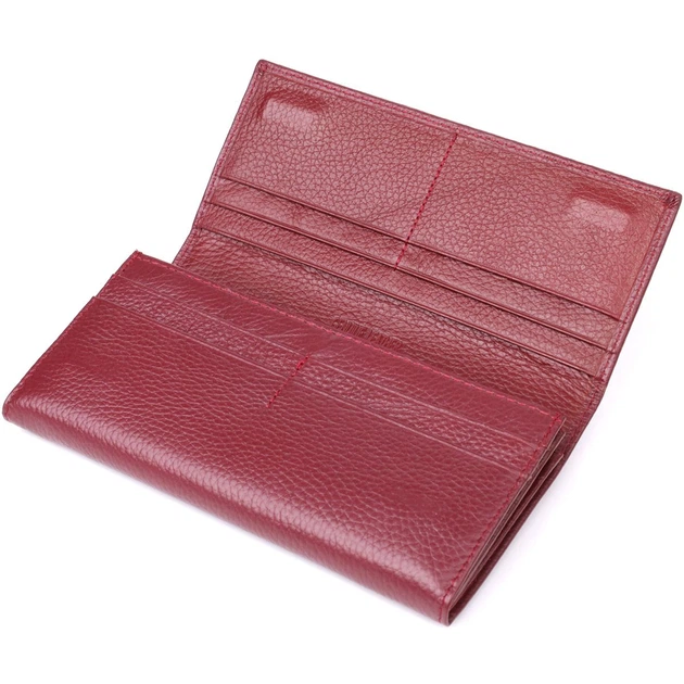 Практичный кошелек для женщин из натуральной кожи ST Leather 23098 бордовый - изображение 9
