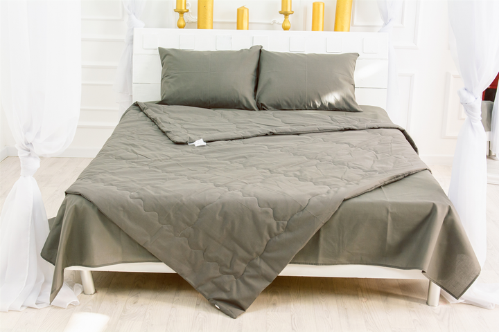 Літній постільний комплект MirSon №2508 EcoSilk 16-5803 Geronimo Ковдра + 2 подушки 50x70 + 2 наволочки + простирадло від Rozetka на платформі USKIDKA Акція на Літній постільний комплект MirSon №2508 EcoSilk 16-5803 Geronimo Ковдра + 2 подушки 50x70 + 2 наволочки + простирадло від Rozetka