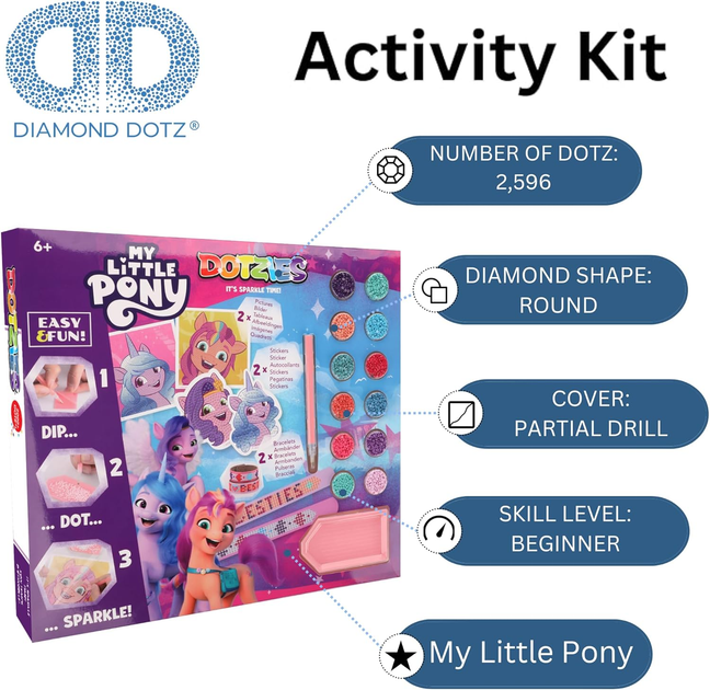 Набір для створення алмазної вишивки Diamond Dotz Dotzies My Little Pony 28460 (4895225928460) - зображення 4