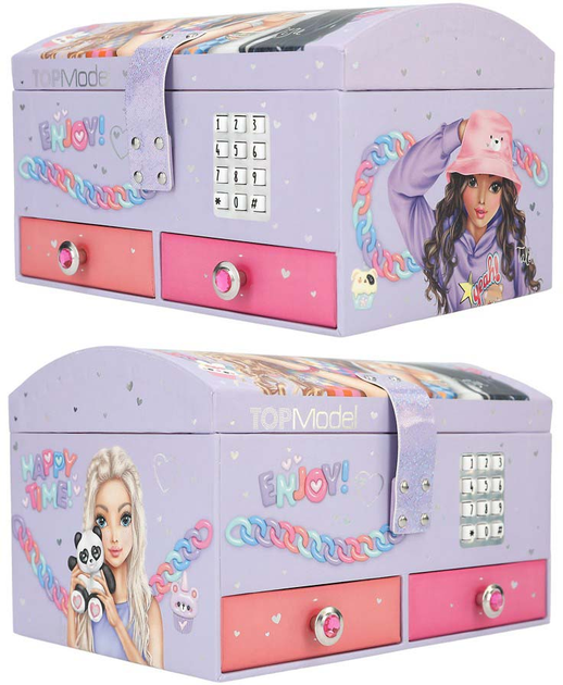 Szkatułka na biżuterię dla dzieci Depesche Topmodel Big Jewellery Box With Code And Sound Różowy (4010070682958) - obraz 3