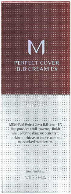 Krem BB Missha M Perfect Cover BB Cream SPF 42/PA + + + wielofunkcyjny No. 27 honey beige 20 ml (8809747940707) - obraz 3