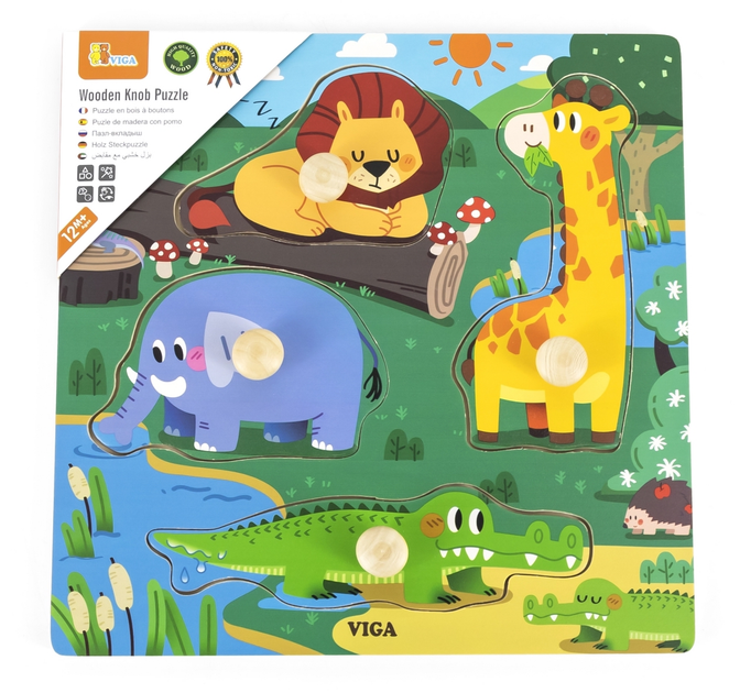 Puzzle PolarB Viga z uchwytami Dzikie zwierzęta 44593 (6971608445934) - obraz 3