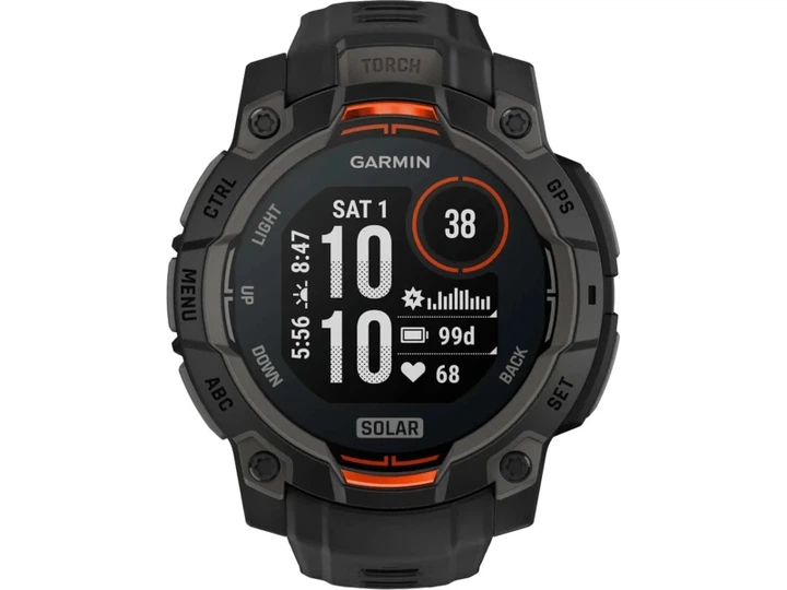 Смарт-годинник Garmin Instinct 3 45mm Solar Black with Black Band (010-02934-00) - изображение 2