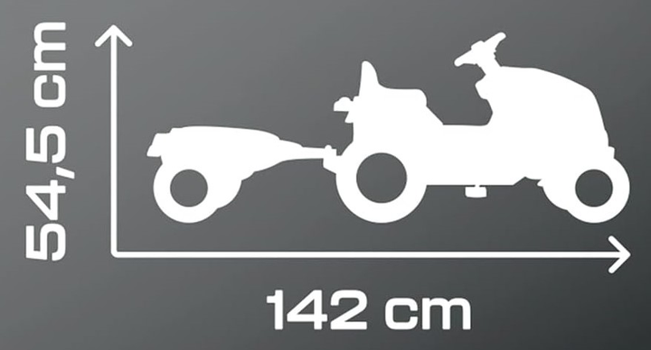 Трактор на педалях Smoby Farmer XL з причепом Чорний 710131 (3032167101310) - зображення 4