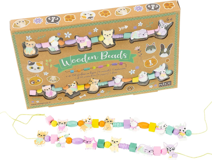 Набір для створення біжутерії Nice Group Wooden Beads Тваринки (8056779870254) - зображення 3