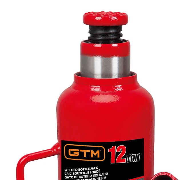Домкрат гидравлический 12т GTM TH91204 бутылочный одноштоковый: высота подъема 460 мм, грузоподъемность 12 т - изображение 3