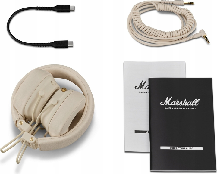 Навушники Marshall Headphones Major V Кремові (7340055401111) - зображення 7