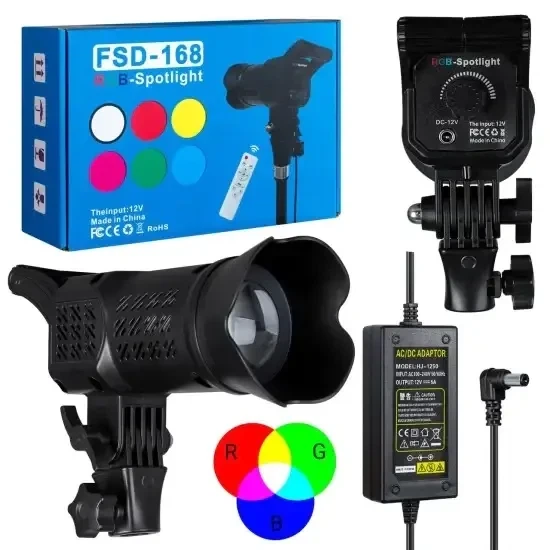 Постоянный контурный студийный LED свет прожектор FSD-168 RGB c пультом ДУ - Фото 6 Постоянный контурный студийный LED свет прожектор FSD-168 RGB c пультом ДУ - изображение 6