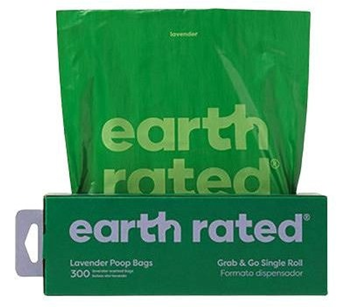 Пакети для екскрементів Earth Rated для собак лавандові 300 шт (0870856000079) - зображення 1
